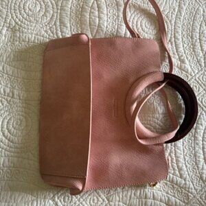 Pink Purse with Wood Handle